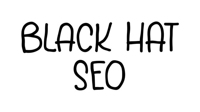 Black Hat SEO Hand Drawn Scribble Text Effect