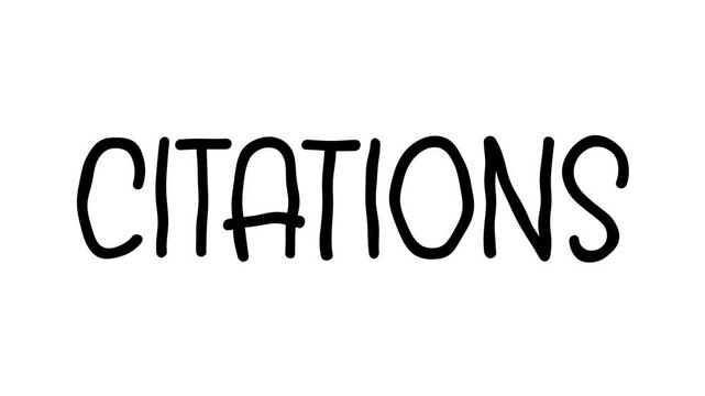 Citations Hand Drawn Scribble Text Effect