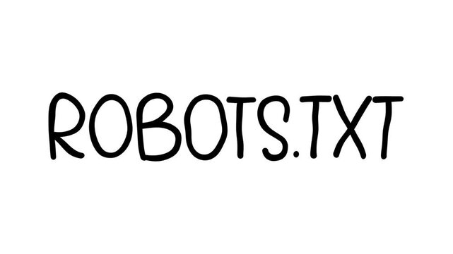 Robots.txt Hand Drawn Scribble Text Effect