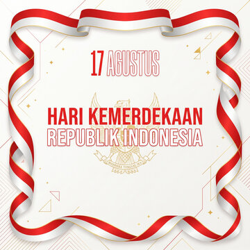 Indonesia Independence Day 17 August Hari Kemerdekaan Republik Indonesia celebration banner