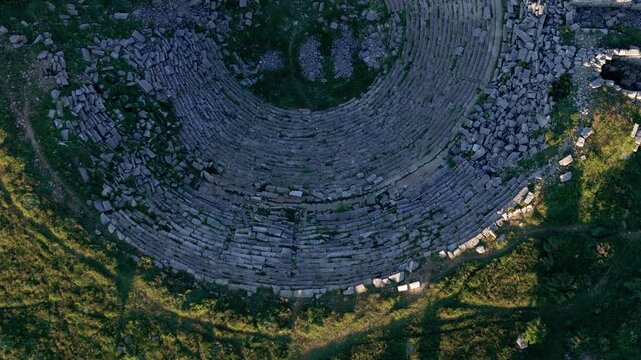 Various drone images of the ancient city of Sagalassos, located within the borders of Burdur province in T&uuml;rkiye.