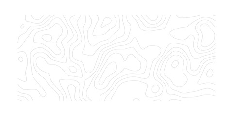 Modern Abstract Land Relief Map Featuring Layered Topographic Contour Lines and White Curved Surface Pattern Illustration © ALAMA