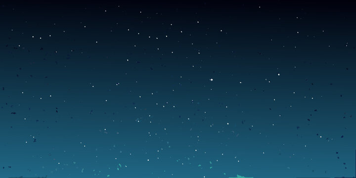 Celestial starfield background with gradient teal and navy hues