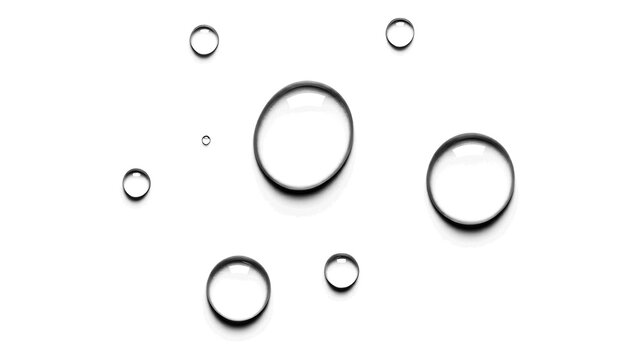 Realistic water drops png, transparent dew droplets overly effect for design