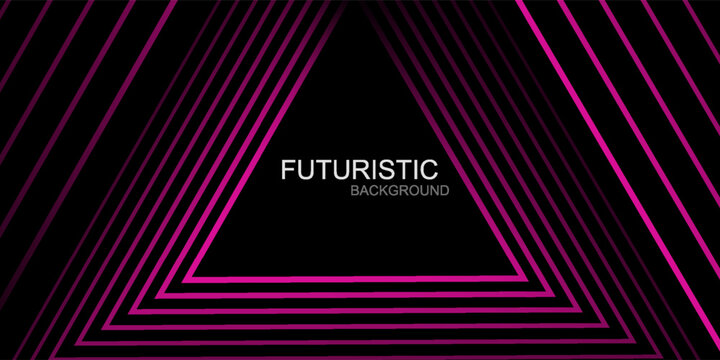3D pink techno abstract background overlap layer on dark space with triangles lines effect decoration. Modern graphic design element stripes style concept for web, flyer, card, or brochure cover