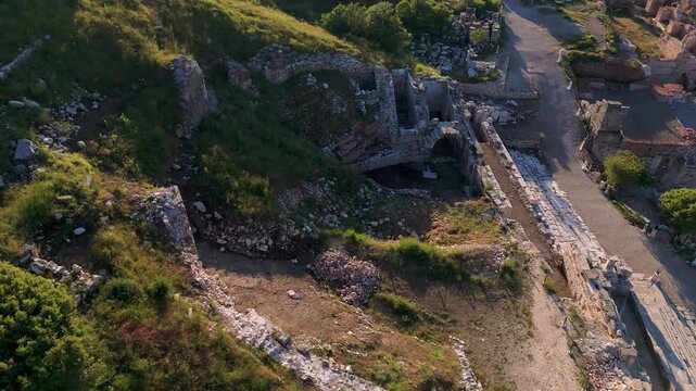 Various drone images of the ancient city of Sagalassos, located within the borders of Burdur province in T&uuml;rkiye.