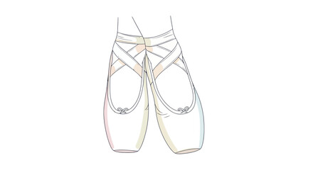 Ballet Pointe Shoes Vector Illustration © Duniastock