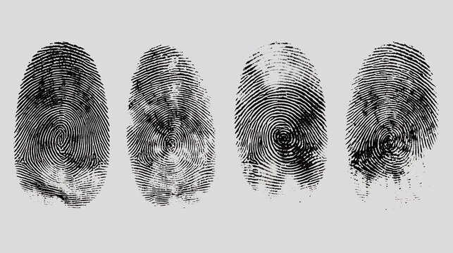 Ink Fingerprint Impression Collection PNG