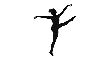 Graceful ballerina in elegant arabesque pose © md