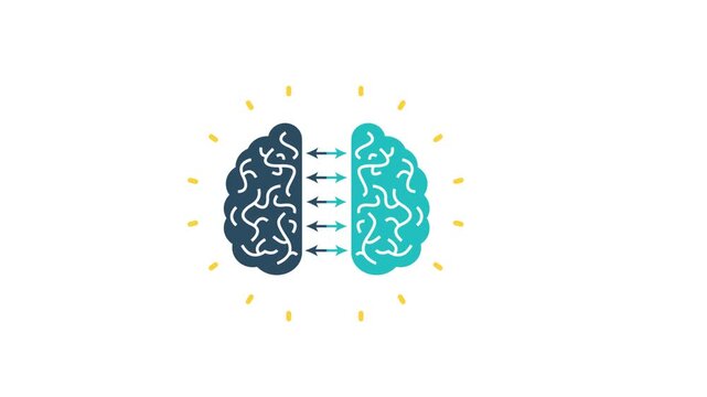 Left and Right Brain Connection Animation