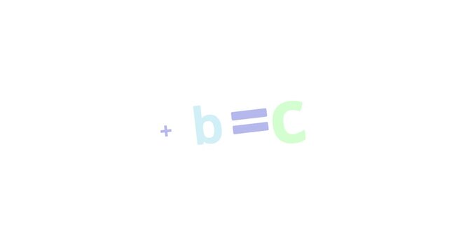 Math Formula Animation On White Background