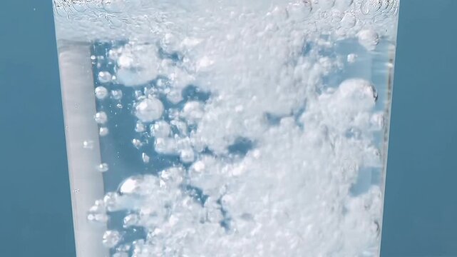 Medicine tablet dissolving in water
