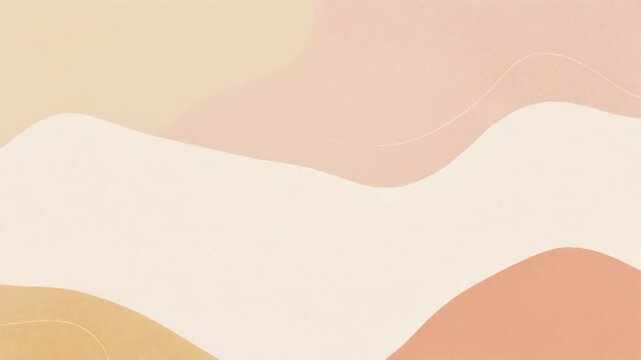 Abstract pastel background with beige, pink, and mustard organic shapes