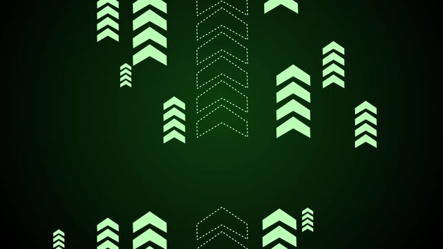 Abstract background with repeating chevron arrow patterns arranged vertically and mirrored animation