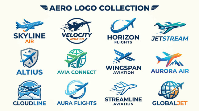 Aero Logo Collection: Modern Aviation and Airline Branding Concepts