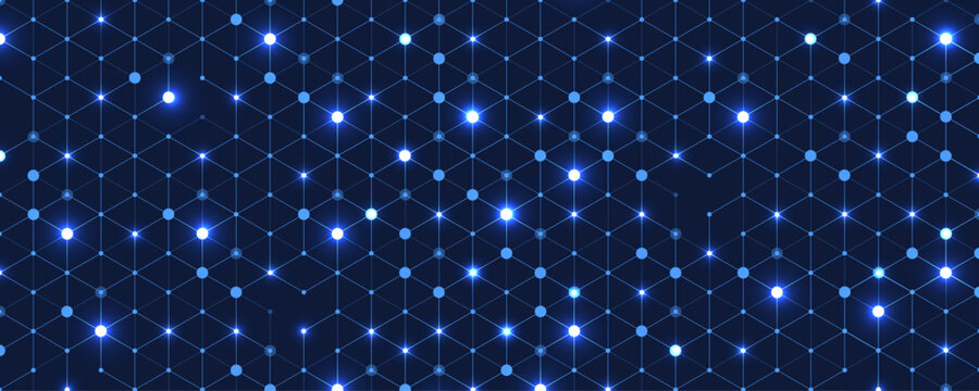 Abstract digital blockchain cube blocks concept. 3D big data cubes quantum computer technology idea. Artificial intelligence data core cubes design element