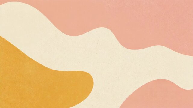 Abstract background with organic shapes in mustard yellow, cream, and peach