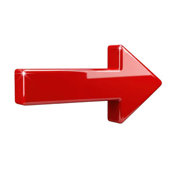 Red arrow pointing right on white background