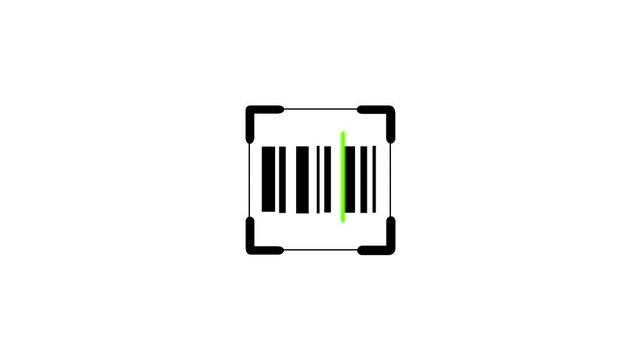 Sustainable line scanner icon animation. Scanner symbol shine icon moving animation. 4k regulation.