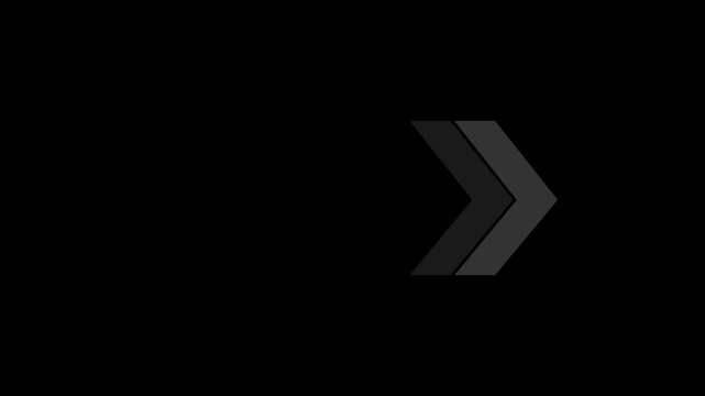 Animation of sustainable Right-directional arrow loop concept. Animated arrows useful for overlay footage. 4k regulation.