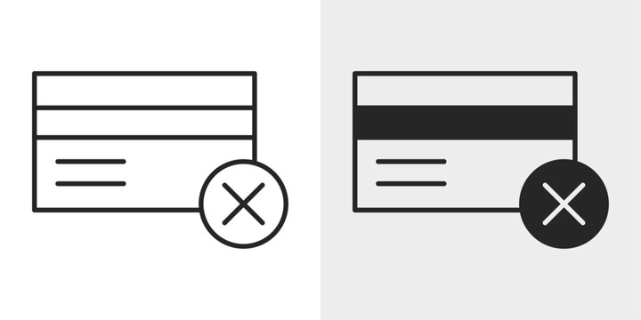 Payment Declined Icon represents failed payments, declined transactions, and secure payment notifications.