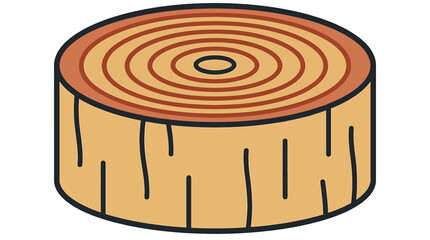 Cross section of a tree trunk with growth rings. © Makdum
