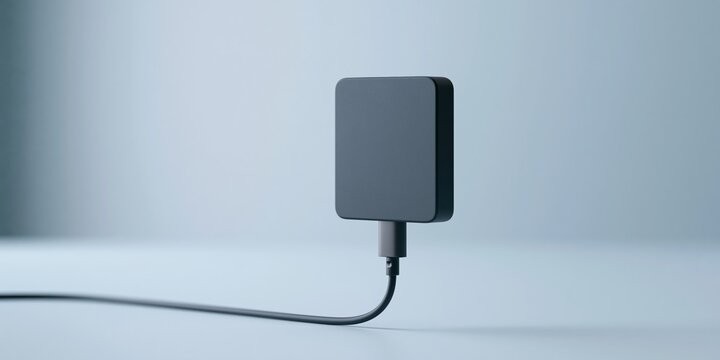 Minimalist external hard drive with cable