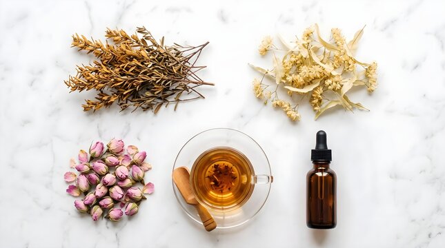 Honeybush, Linden Flower & Rose Bundle &mdash; Soothing Bedtime Tea Wellness Photography