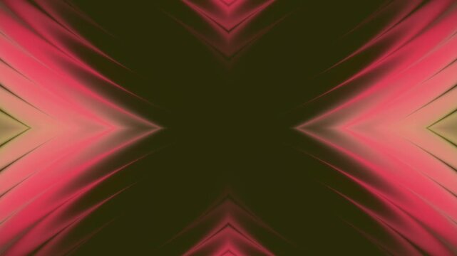 Elegant symmetrical 3D background with glossy crimson waves framing a deep dark copy space. Stylish seamless 4K loop animation perfect for premium video intros and modern design