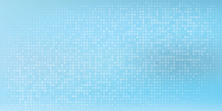 Abstract blue halftone dot pattern background with smooth gradient and modern digital presentation design