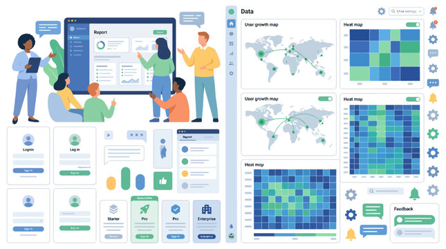 Analysts evaluating global data and heatmap dashboards.