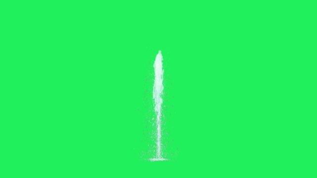 Realistic white water falling on green background.