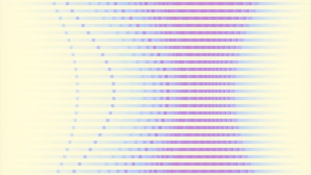 Seamless 4K motion graphics. Translucent pastel blocks and lines drift on a soft cream background. A dreamy holographic gradient loop with a subtle digital noise effect for Y2K minimalist designs