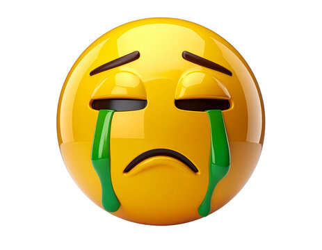 Sad Crying Yellow Face Emoji Icon Character