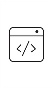 Web coding and programming icon vector illustration isolated on white background