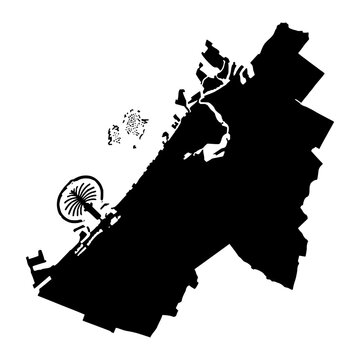 dubai city map glyph icon