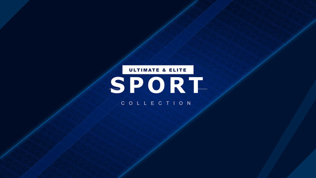 Ultimate and elite sport collection banner with blue lines