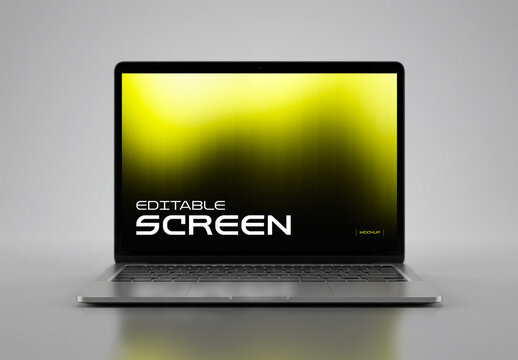 Front View Laptop Screen Mockup