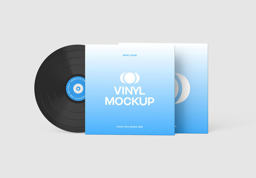 Vinyl Record Cover Sleeve Mockup