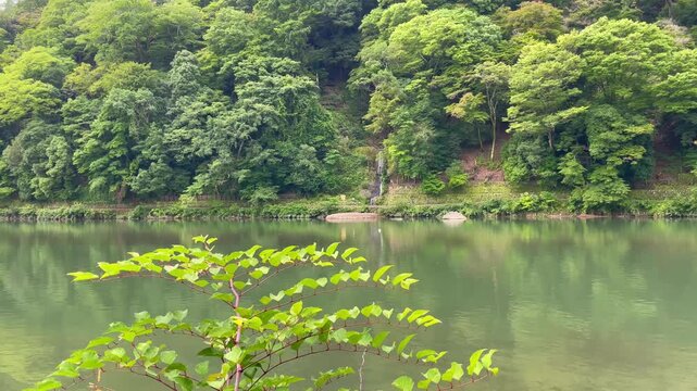 京都の桂川と戸無瀬の滝