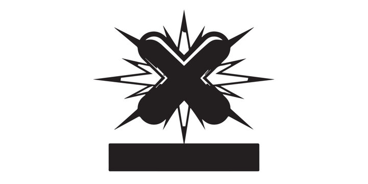 Exploding Butterfly Vector Illustration With Shockwave Effect And Base Platform Design