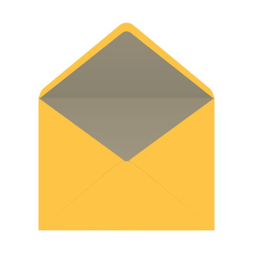 Orange open envelope icon with security pattern