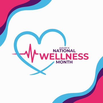 National Wellness Month August Awareness Campaign Graphic Design Template  Heart Health