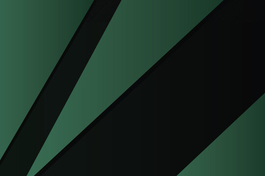 Dark green and black geometric background, with sharp diagonal, stripes and layered, angular shapes