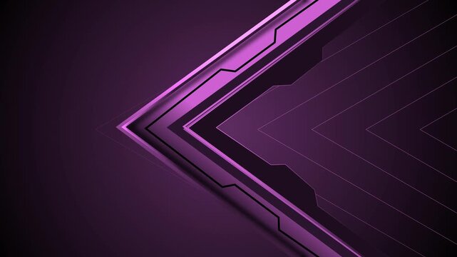 Abstract dark arrow chevron design with layered geometric lines background animation