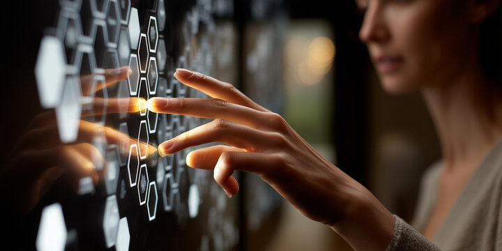  Smart glass lights up hex signals visualizing collaborative AI synthesis.
