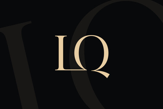 LQ or QL letter logo icon design. Classic style luxury initials monogram.