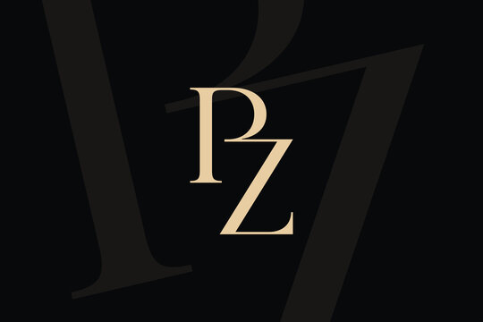 PZ or ZP letter logo icon design. Classic style luxury initials monogram.