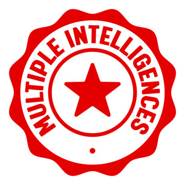 multiple intelligences seal badge. multiple intelligences label sticker. Vector sign