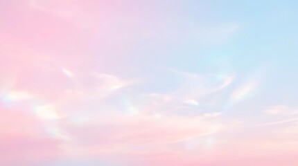 Fototapeta premium Pastel sky with delicate clouds and soft gradient colors